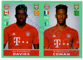 Alphonso Davies - Kingsley Coman 2020 FIFA 365 #159 ROOKIE