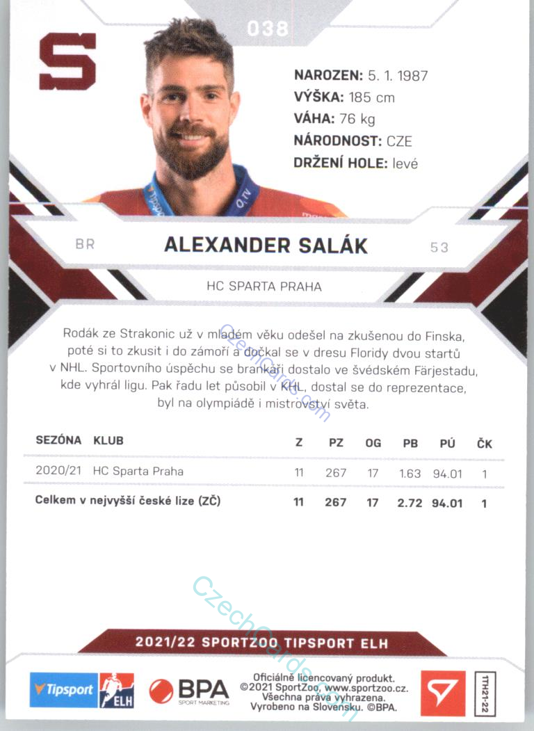 Martin Pláněk 2021/22 SportZoo Tipsport EHL #60