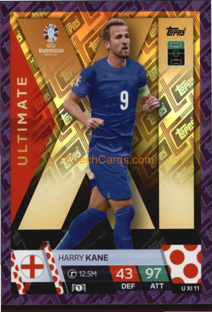 Harry Kane 2024 EURO Match Attax Ultimate XL Purple parallel #UXI11