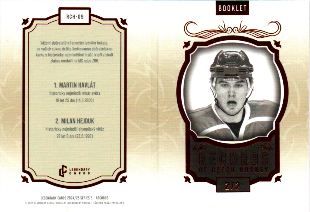 Havlát / Hejduk 2024/25 LC Český hokej Records Booklet 2/2 