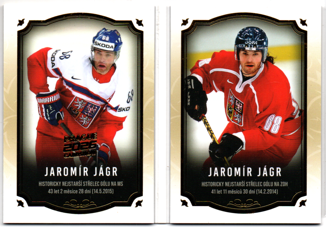 Jaromír Jágr 2026 LC Prague Records Booklet 1of1 #RCH-14