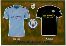Manchester City FC T-Shirt Panini 2020 FIFA 365 #37 GOLD