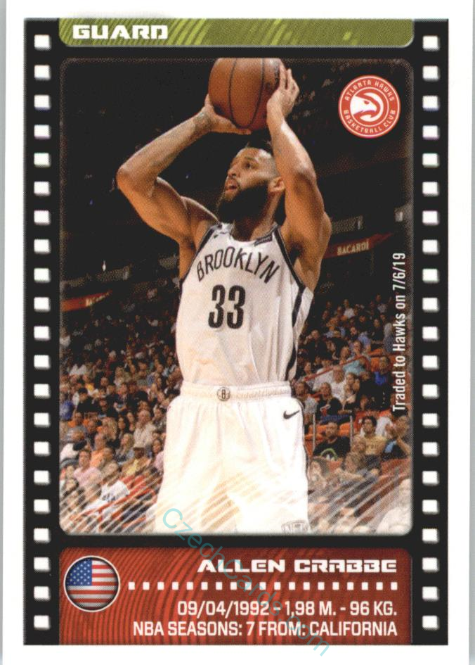 Allen Crabbe 2019/20 Panini sticker Euro ed. #34