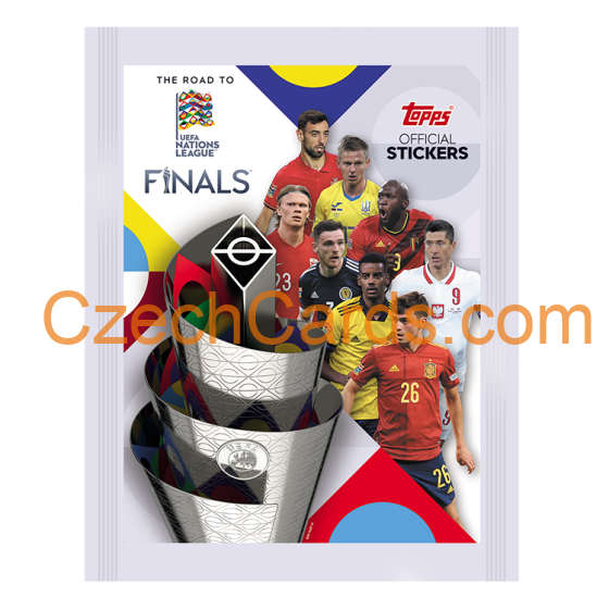 Balíček fotbalových samolepek 2022 Topps UEFA Nations League