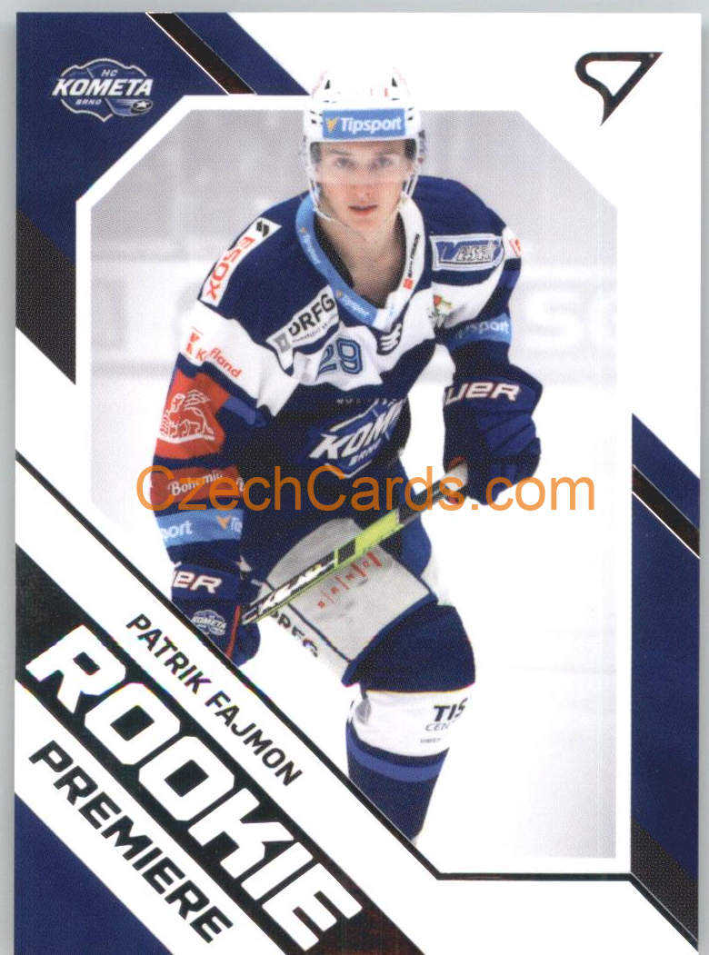 Patrik Fajmon 2021/22 SportZoo Tipsport Rookie Premiere #RP-22