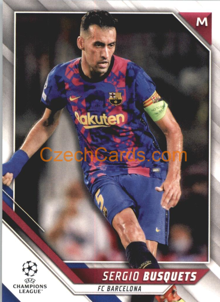 Sergio Busquets 2021/22 Topps UCL #60