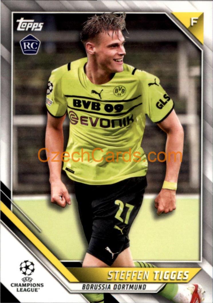 Steffen Tigges 2021/22 Topps UCL #92 RC