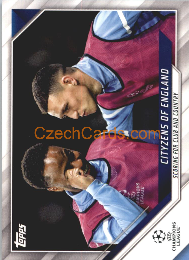 Phil Foden / Raheem Sterling 2021/22 Topps UCL #113
