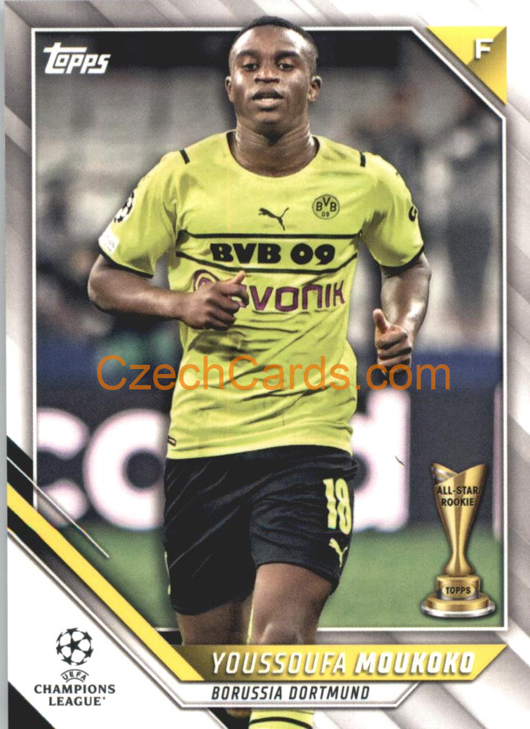 Youssoufa Moukoko 2021/22 Topps UCL #129 RC