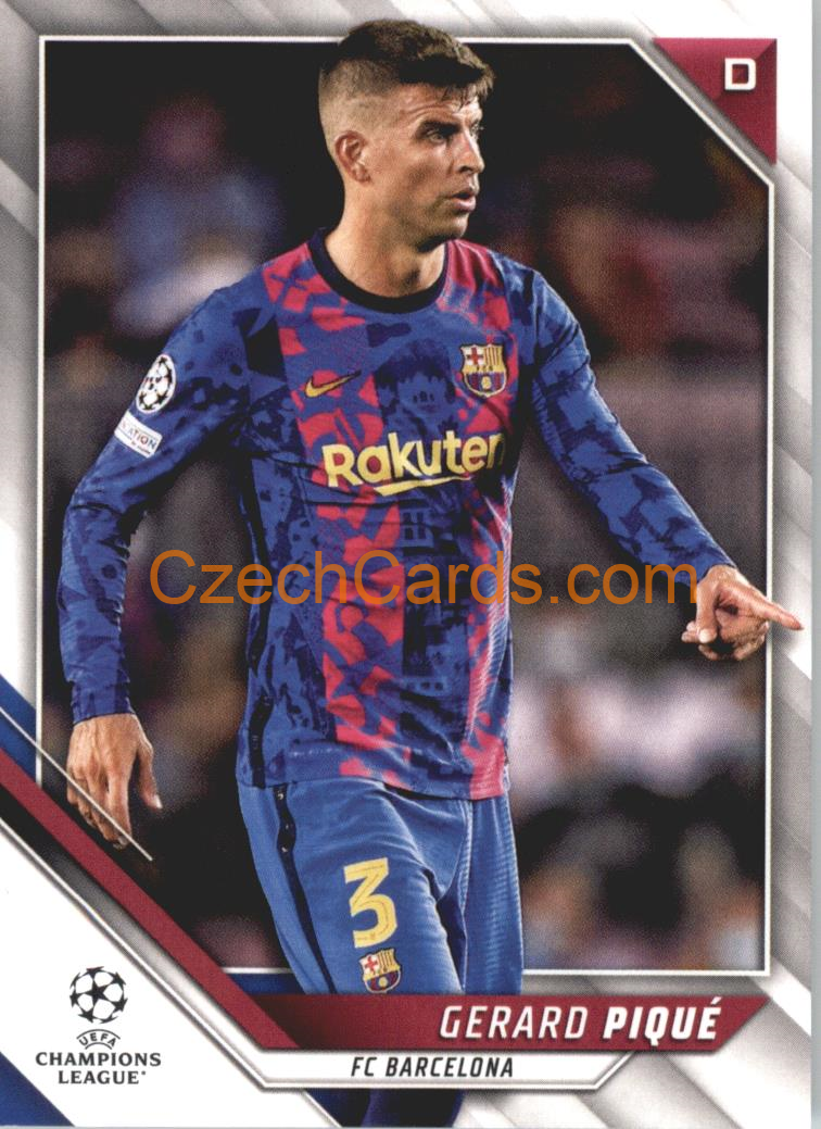 Gerard Piqué 2021/22 Topps UCL #174