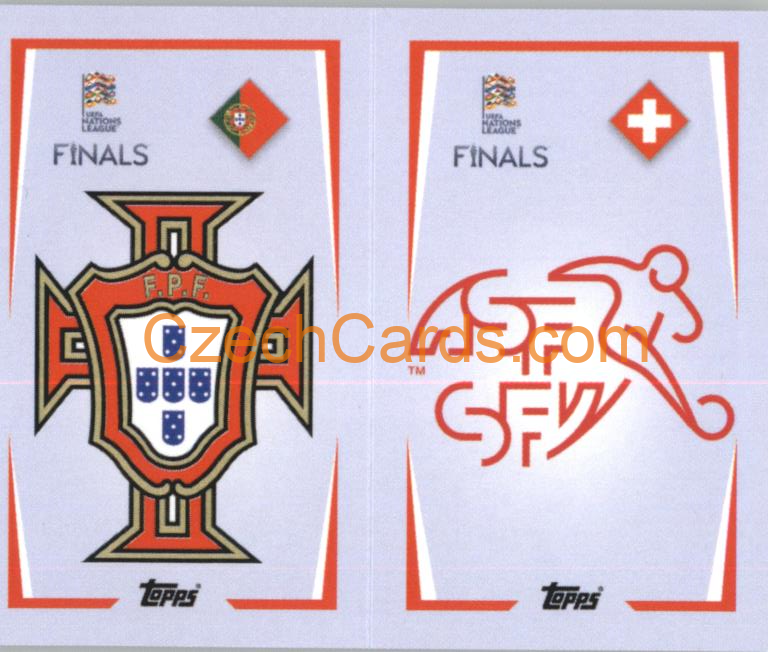 Portugal / Switzerland Team Badge  2022/23 Topps Nations League #6