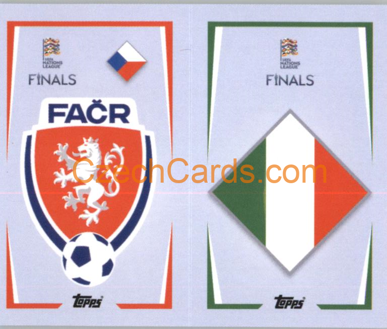Czech Republic / Italy Team Badge  2022/23 Topps Nations League #7