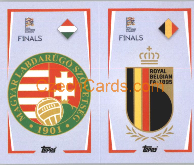 Hungary / Belgium Team Badge  2022/23 Topps Nations League #9
