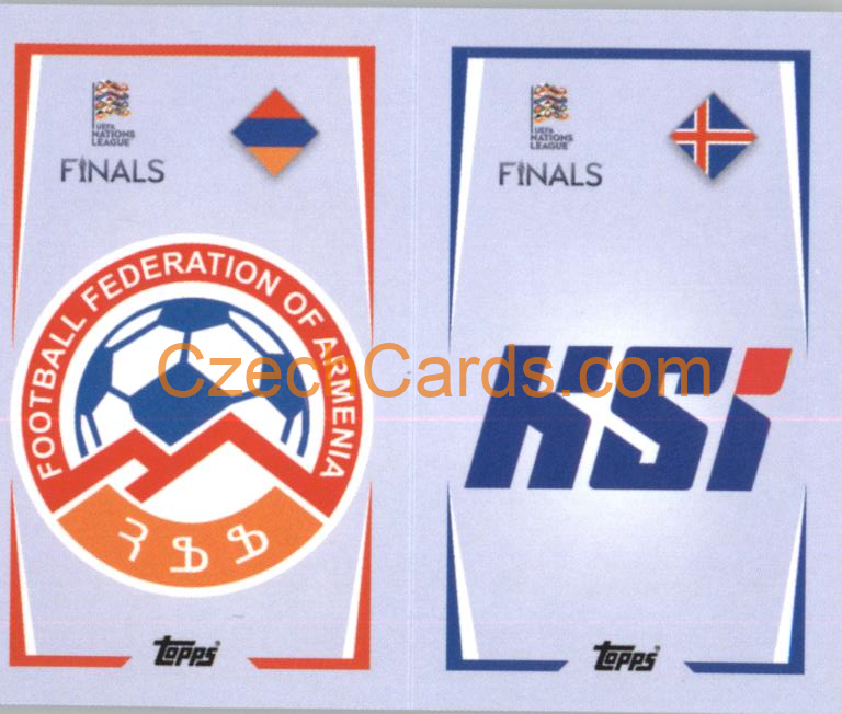 Armenia / Iceland Team Badge  2022/23 Topps Nations League #13