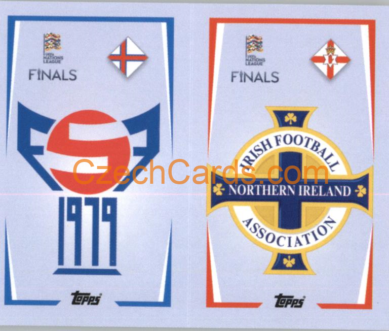 Faroe Islands / Northern Ireland Team Badge  2022/23 Topps Nations League #21