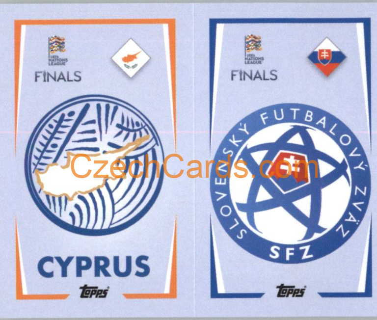 Cyprus / Slovakia Team Badge  2022/23 Topps Nations League #23