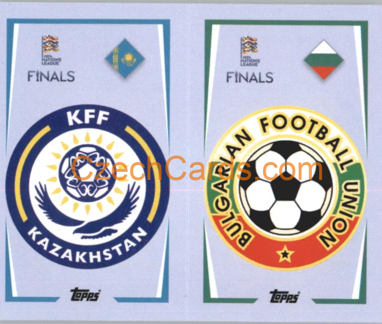 Kazakhstan / Bulgaria Team Badge  2022/23 Topps Nations League #25