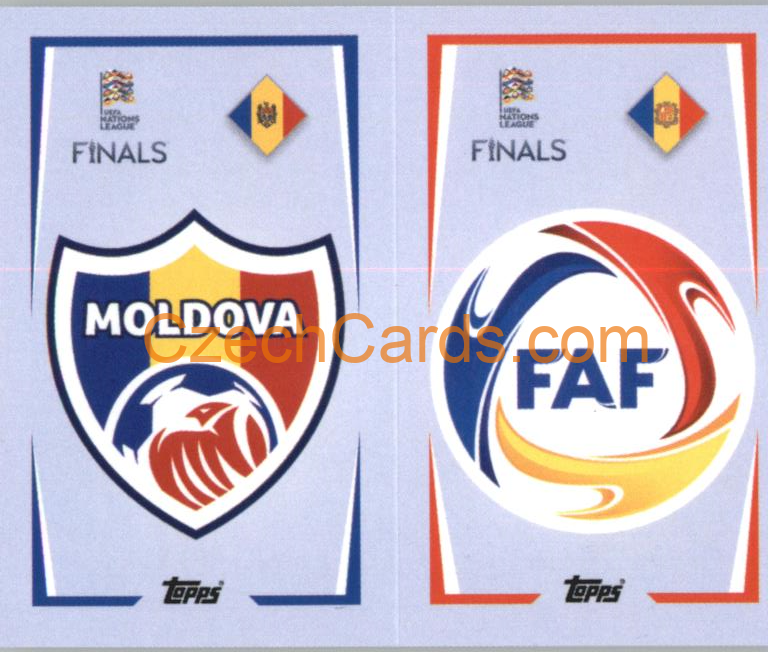 Moldova / Andorra Team Badge  2022/23 Topps Nations League #28