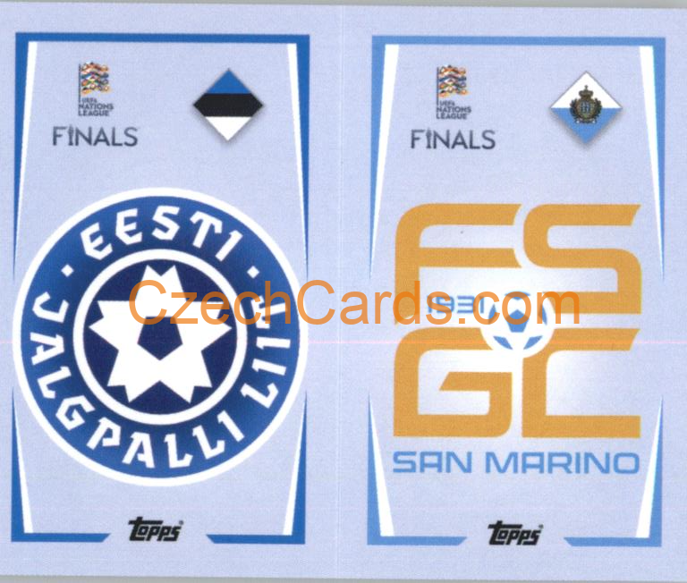 Estonia / San Marino Team Badge  2022/23 Topps Nations League #30