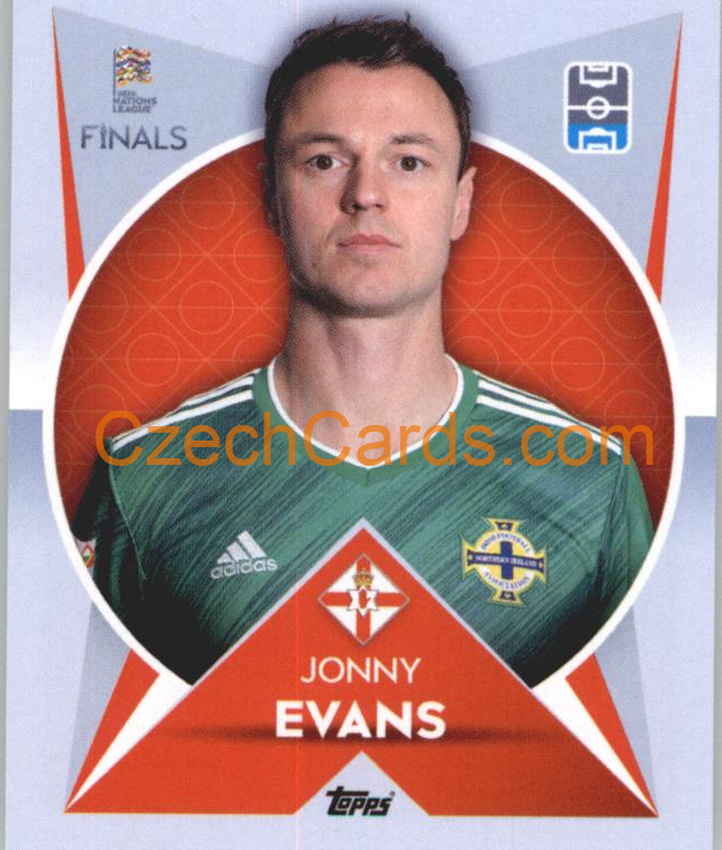 Jonny Evans 2022/23 Topps Nations League #165