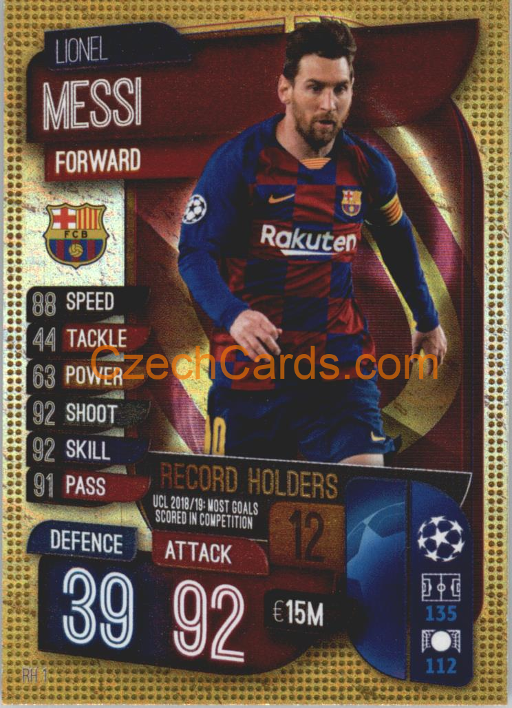Lionel Messi 2019/20 Topps Match Attax Record Holders #RH 1
