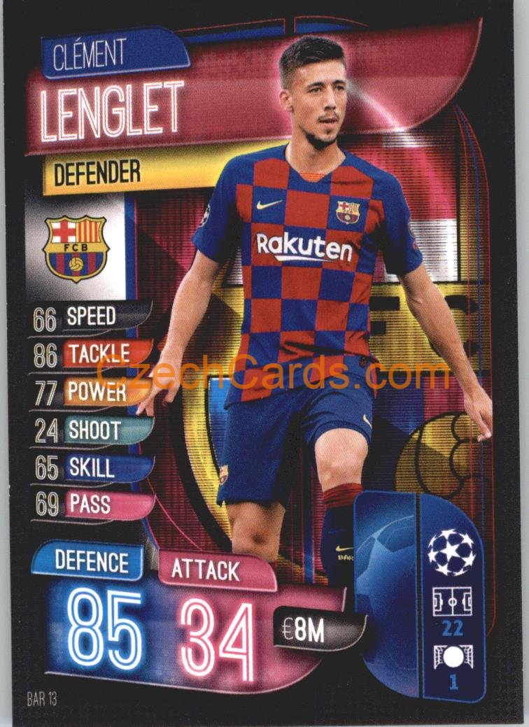 Clément Lenglet 2019/20 Topps Match Attax #BAR 13