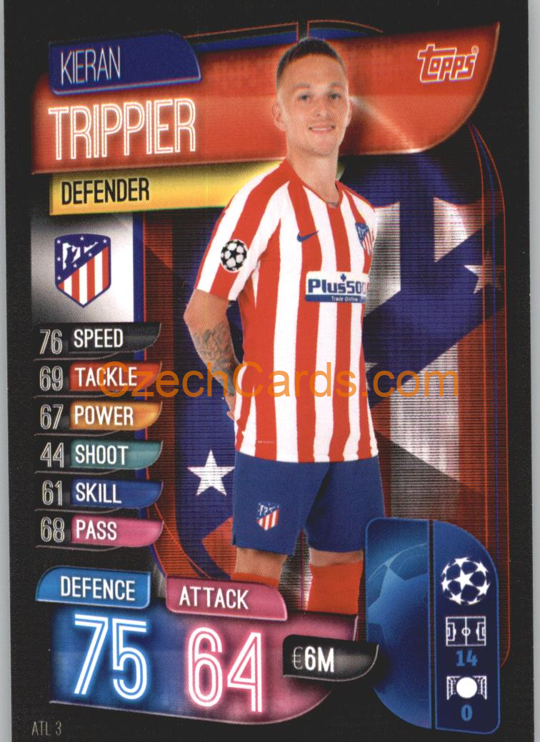 Kieran Trippier 2019/20 Topps Match Attax #ATL 3