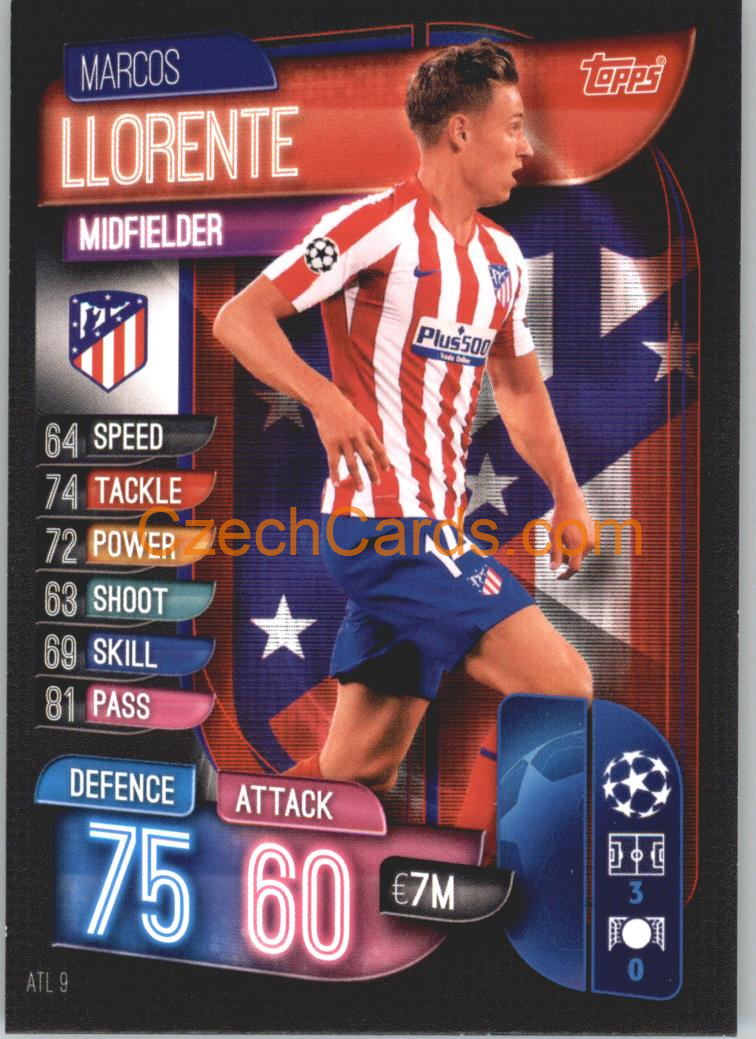 Marcos Llorente 2019/20 Topps Match Attax #ATL 9