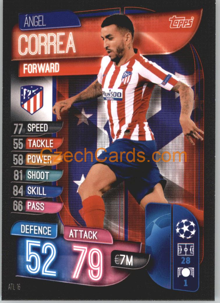 Ángel Correa 2019/20 Topps Match Attax #ATL 16