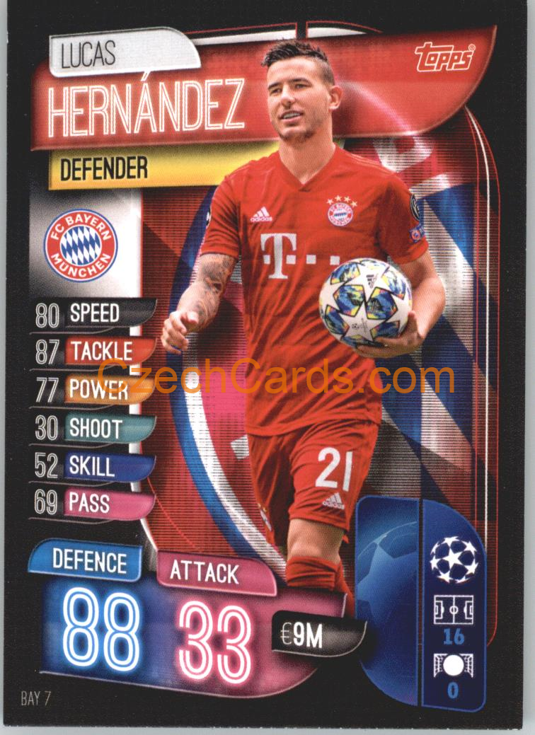 Lucas Hernández 2019/20 Topps Match Attax #BAY 7