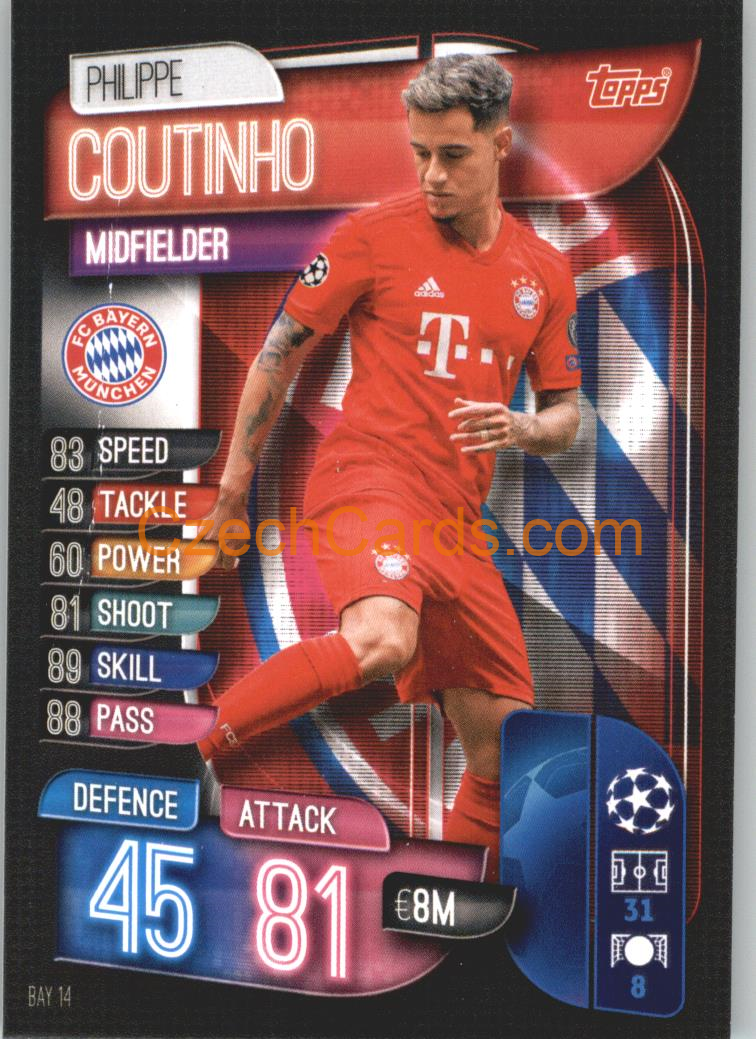 Philippe Coutinho 2019/20 Topps Match Attax #BAY 14