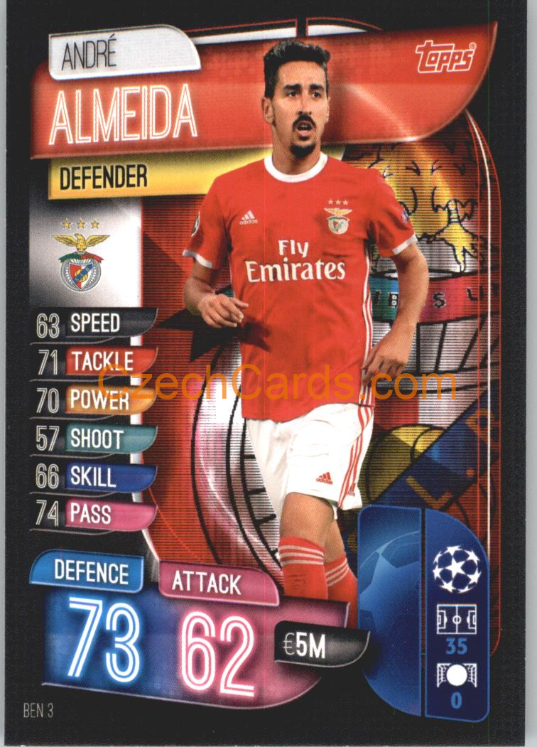 André Almeida 2019/20 Topps Match Attax #BEN 3
