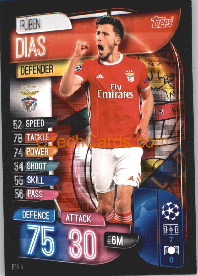 Ruben Dias 2019/20 Topps Match Attax #BEN 5