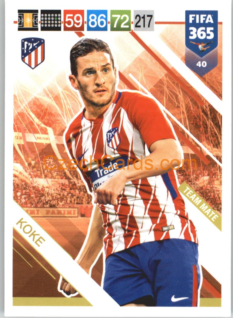 Koke 2019 Panini FIFA 365 FANS: #40