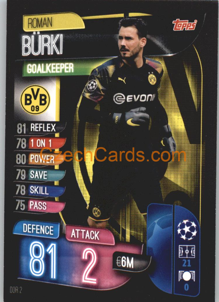 Roman Bürki 2019/20 Topps Match Attax #DOR 2