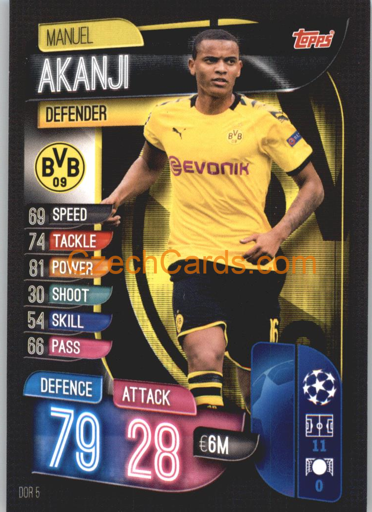 Manuel Akanji 2019/20 Topps Match Attax #DOR 5
