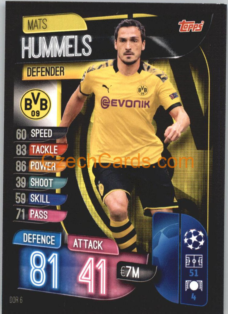 Mats Hummels 2019/20 Topps Match Attax #DOR 6