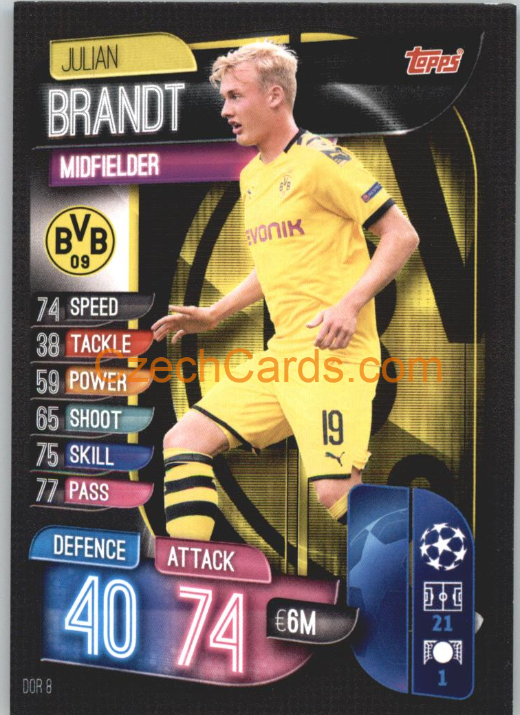 Julian Brandt 2019/20 Topps Match Attax #DOR 8