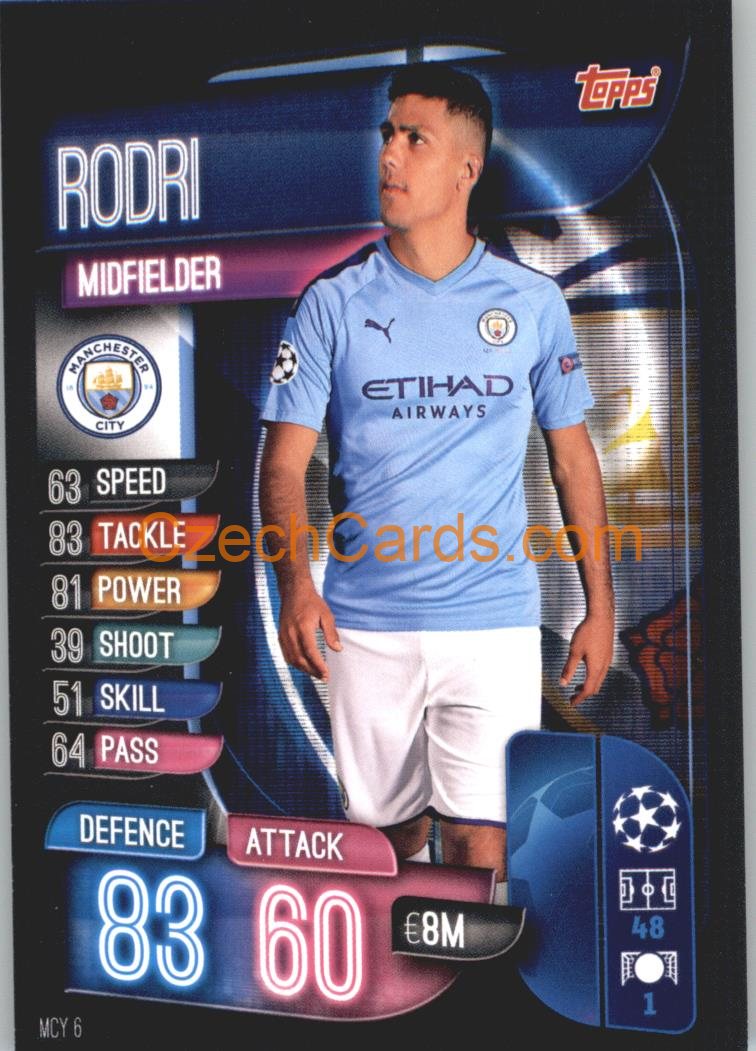 Rodri 2019/20 Topps Match Attax #MCY 6
