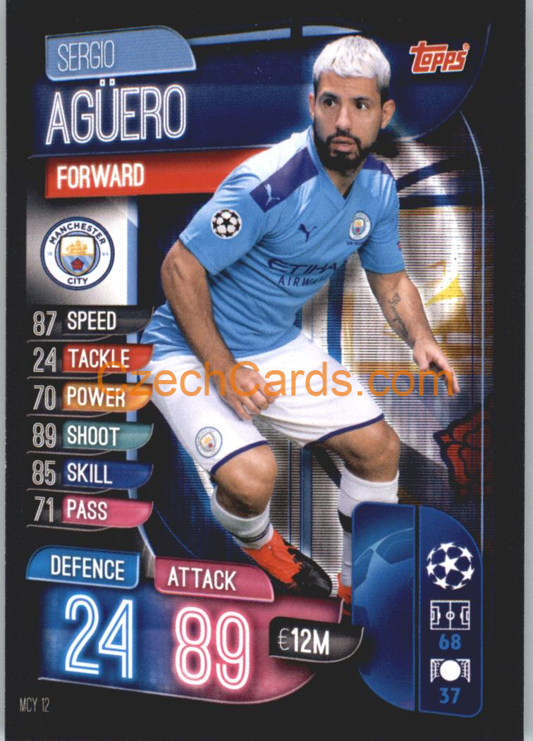 Sergio Agüero 2019/20 Topps Match Attax #MCY 12