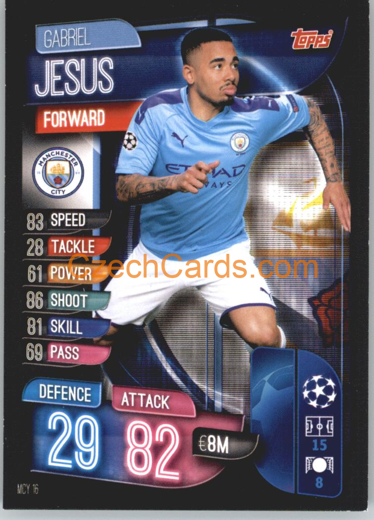 Gabriel Jesus 2019/20 Topps Match Attax #MCY 16