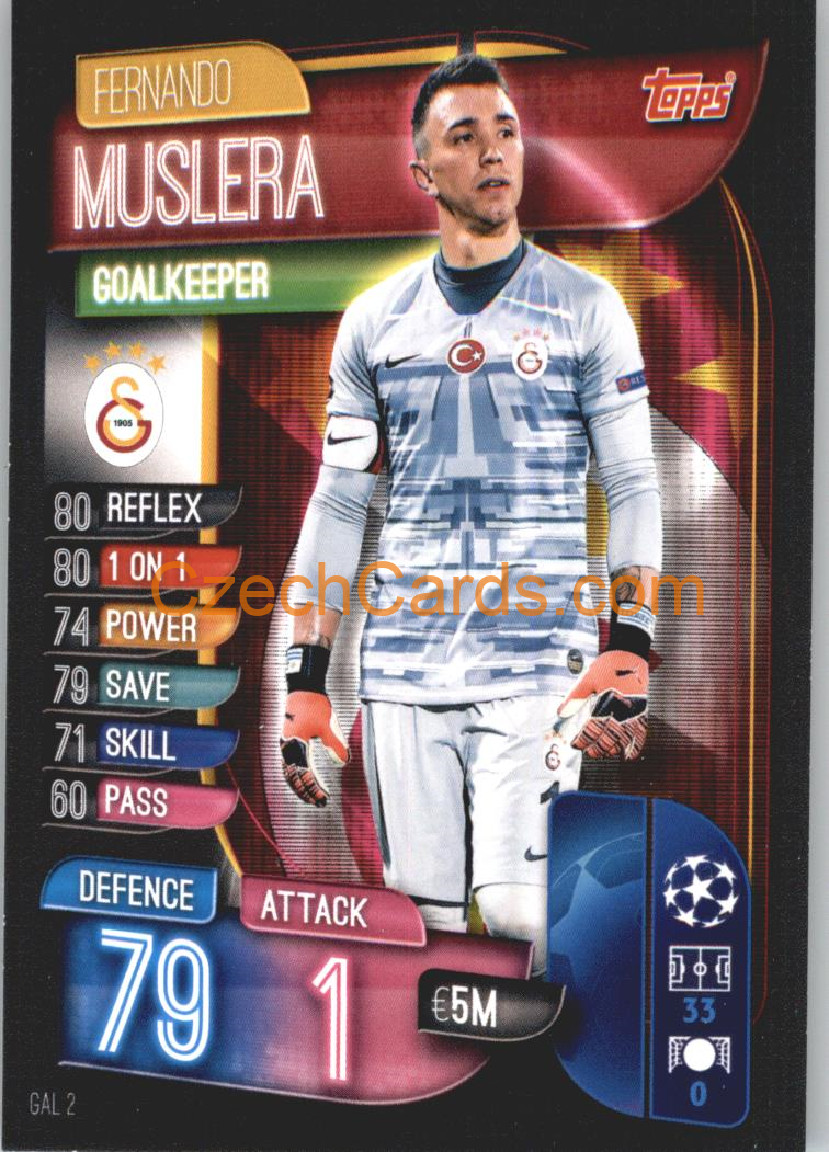 Fernando Muslera 2019/20 Topps Match Attax #GAL 2