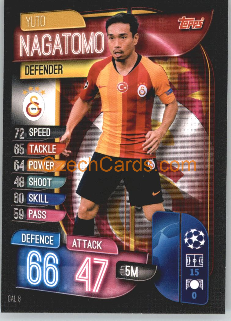 Yuto Nagatomo 2019/20 Topps Match Attax #GAL 8