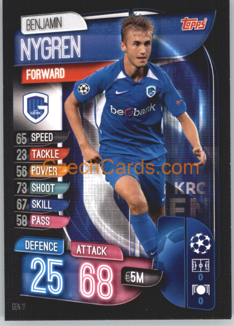 Benjamin Nygren 2019/20 Topps Match Attax #GEN 11