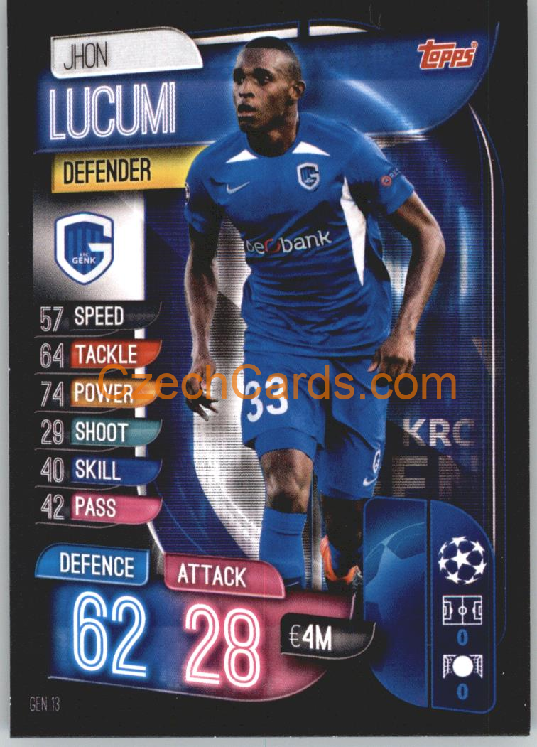 Jhon Lucumi 2019/20 Topps Match Attax #GEN 13