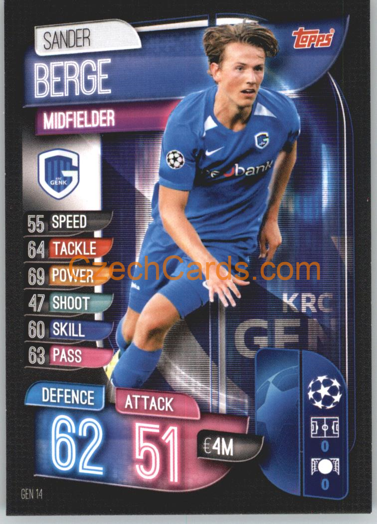 Sander Berge 2019/20 Topps Match Attax #GEN 14