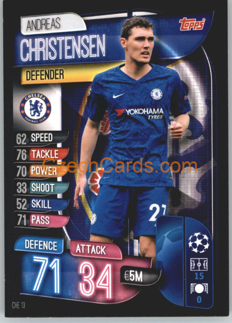 Andreas Christensen 2019/20 Topps Match Attax #CHE 13