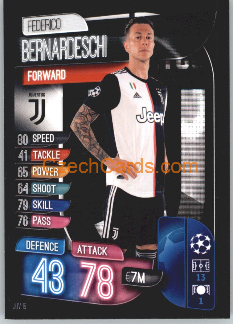 Federico Bernardeschi 2019/20 Topps Match Attax #JUV 15