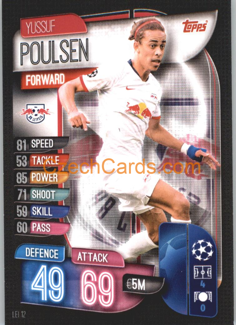 Yussuf Poulsen 2019/20 Topps Match Attax #LEI 12
