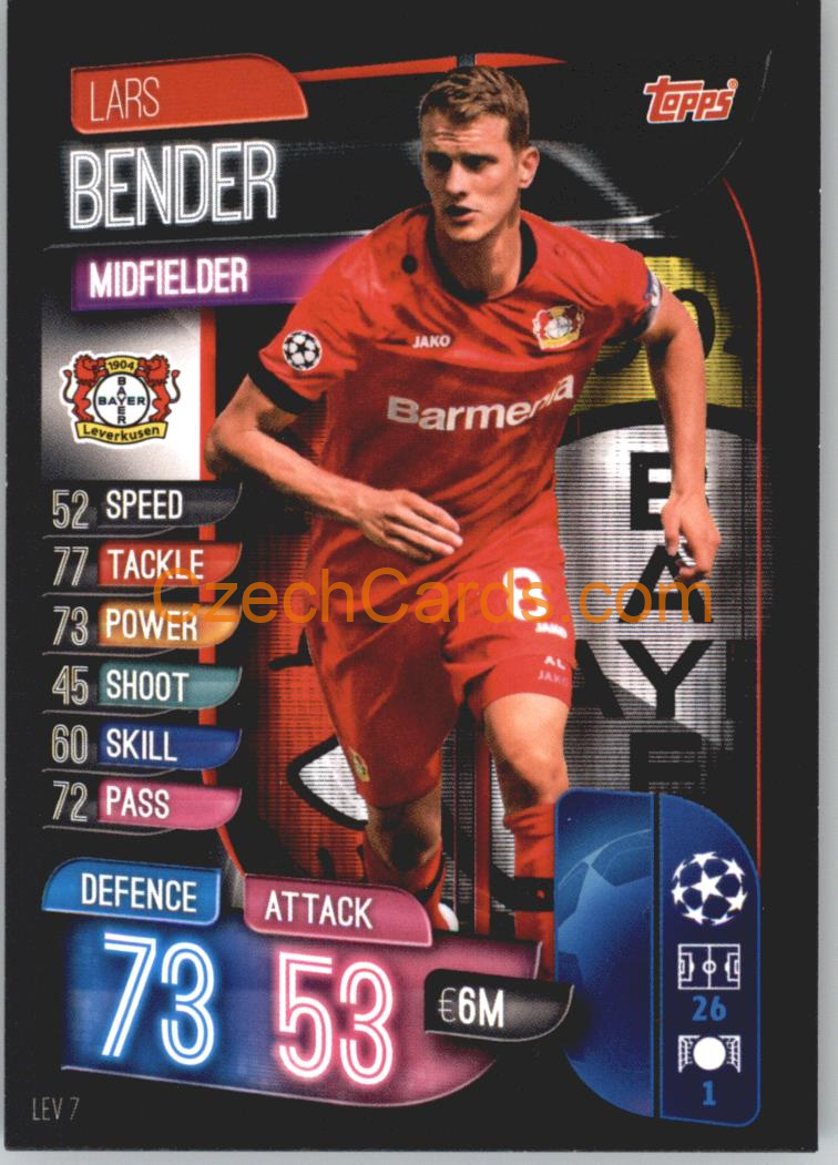Lars Bender 2019/20 Topps Match Attax #LEV 7